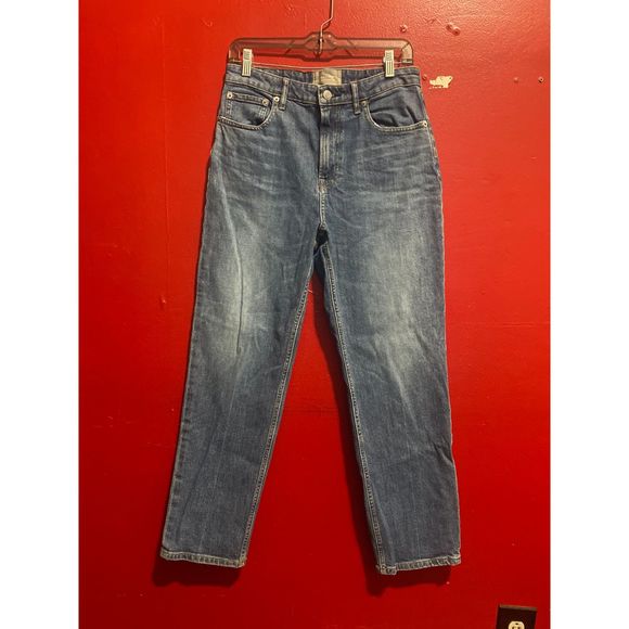 Everlane High Rise Straight Leg Jeans Blue Denim Women's Size 30 Regular - Picture 2 of 6